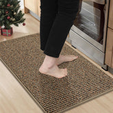 BEQHAUSE kitchen rug shows absorbent surface catching spills and protecting floors.