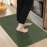BEQHAUSE kitchen rug with absorbent surface keeps spills contained and floors dry.