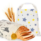 BERBAM beeswax bread bag front view in XL size preserves sourdough freshness