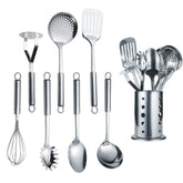 Berglander 8-piece utensil set with a dazzling mirror finish for stylish kitchen prep.