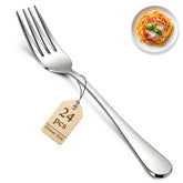Berglander 24-piece salad forks set on table, durable stainless steel for daily home use.
