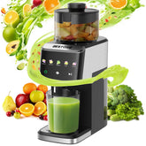 Bestome cold press juicer with wide feeding chute speeds juicing of whole fruits