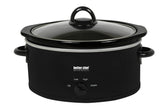 Better Chef oval slow cooker with 3-quart capacity and enamel stoneware insert for easy meals.