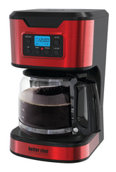 Better Chef Programmable 12-Cup Coffee Maker front view highlights morning efficiency and consistency