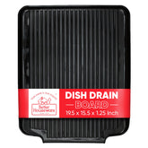 Better Houseware Dish Drainer Mat in large black front view for everyday countertop protection.