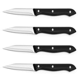 BEWOS 4-piece paring knife set laid out for precise prep and peeling
