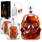BEYOND MS whiskey decanter set front view, elegant display for a refined home bar