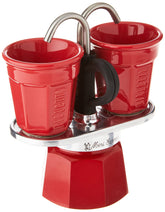 Bialetti Mini Express red coffee maker for quick home espresso