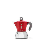 Bialetti Moka Induction upper part in red, compatible with induction hobs for quick coffee