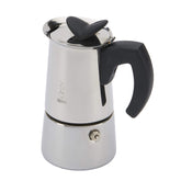 Bialetti Musa stovetop coffee maker in stainless steel for rich espresso on all hobs.