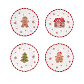 Bico gingerbread man salad plate with festive holiday design.