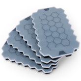 Bidful silicone ice tray with lid, compact 37-grid design for freezer storage.
