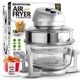Big Boss 16Qt glass air fryer front view highlights family-size capacity for meals.