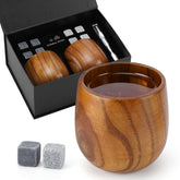 Bigmeta wooden whiskey glasses gift set arranged for tasting and gifting