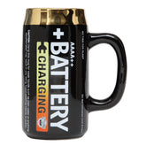 BigMouth Inc battery mug with battery design energizes mornings with humor.