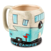 BigMouth Inc Happy Camper mug front view showing playful camper design for outdoor mornings