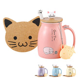 BigNoseDeer kawaii teacup with infuser for cozy hot beverages