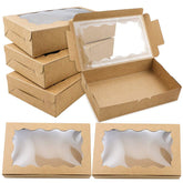 Billioteam small kraft cookie box with clear window for visibility and freshness.