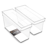 BINO medium deep clear bin in pantry for organized shelves and easy access