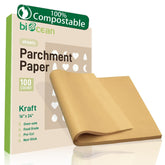 Biocean 100pcs 16x24 unbleached parchment sheets provide a ready baking surface for cookies and cakes