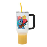 Bioworld Disney Stitch Hawaiian 40 Oz Tumbler front view with vibrant design