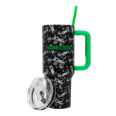 Bioworld Minecraft Creeper and TNT tumbler front view with bold design for fans on the go.
