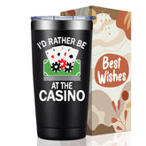 Birgilt 20oz casino tumbler with double-wall insulation keeps drinks cold or hot