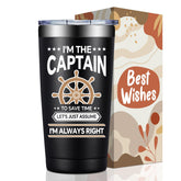 BirGILT Captain Tumbler 20oz on deck highlights temperature control and spill-free use