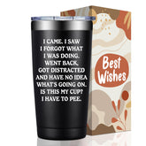 BIRGILT I Came I Saw I Forgot tumbler product shot for daily humor and hydration