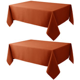 Biscaynebay rust-textured fall tablecloth set on a dining table for warm autumn ambience