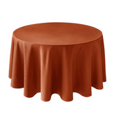 Biscaynebay round tablecloth 70in rust close-up texture showing premium fabric and drape