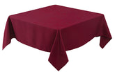 Biscaynebay tablecloth 90x90 burgundy textured fabric enhances formal dining