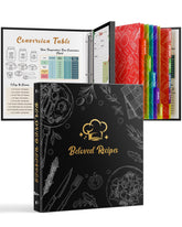 BiuLeon recipe binder cover showing a durable hardcover and stylish kitchen-ready design.