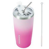 BJPKPK 20oz cherry blossom tumbler with lid and straw keeps drinks hot or cold on the go.