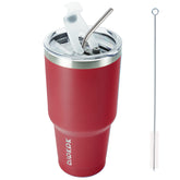 BJPKPK 30oz red tumbler with lid and straw for on-the-go hydration