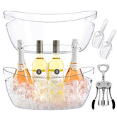 Blaithom two-pack ice buckets for parties with clear acrylic design to keep drinks cold