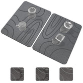 Blaithom stone drying mat front view on counter for fast drying.