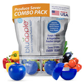 BluApple produce saver combo pack keeps produce fresh and reduces waste.