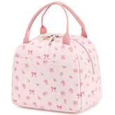 Bluboon corduroy lunch bag front pocket keeps cards and keys handy.