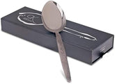 BNAZIND Kunz Damascus spoon, 9 inches, elegant serving with Damascus pattern.