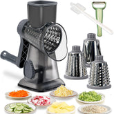 BNUNWISH rotary cheese grater with handle shows ergonomic grip for comfortable, safe shredding.