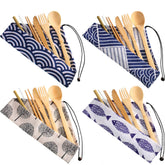 Boao bamboo utensils four-sets pack ready for travel and picnics