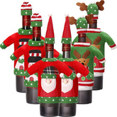 Boao Santa wine bottle cover with hat for festive table decor