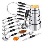 Bobipro measuring cups nest together to save space while delivering precise measurements.