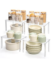 Bobomoment acrylic cabinet organizer set on a pantry shelf for clutter-free storage.
