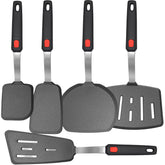 BodiCal mixed 5-piece silicone spatula set with heat-resistant handle for high-temp cooking