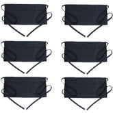 BOHARERS waist apron with 3 pockets front view keeps order pads handy.