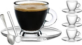 BOHEM'S espresso demitasse cups set of four on a saucer, ideal for tasting aromas.
