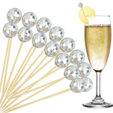 BOKFJBP disco ball cocktail picks add shimmering flair to drinks and appetizers