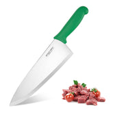 BOLEXINO 10 inch knife blade close-up showing a sharp edge for precise chopping.